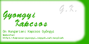 gyongyi kapcsos business card